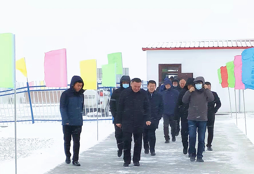 阿勒泰地委、行署帶隊的觀(guān)摩團一行60余人到達北園春多胎羊產(chǎn)業(yè)園_副本.jpg